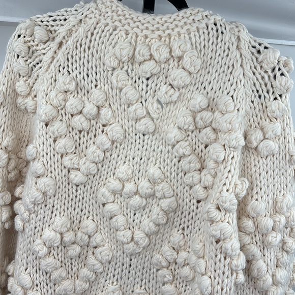Chicwish‎ Cream Cardigan with Bobble Stitch Detail - Picture 8 of 9
